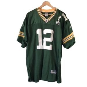 Green Bay Packers Aaron Rogers #12 On field Reebok Jersey Sewn Men's Size 54